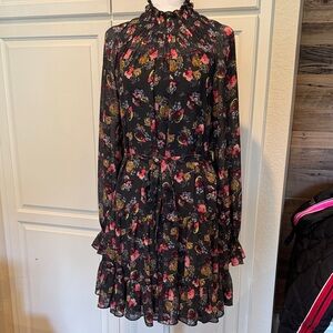 Cinq à Sept Floral Black Dress